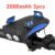 Motorcycle & Bicycle Phone Holder with USB Charger, Bell, and Front Light