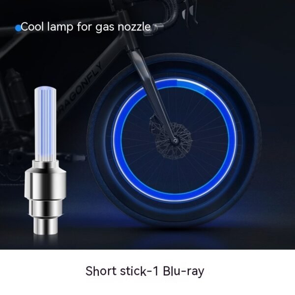 Neon LED Tire Valve Caps | Blue Light Bike & Car Rim Lights