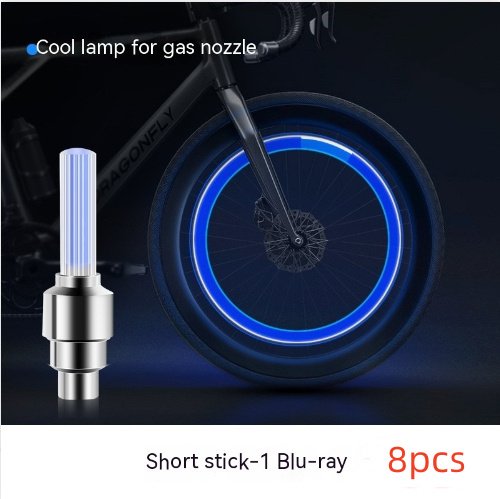 Neon LED Tire Valve Caps | Blue Light Bike & Car Rim Lights