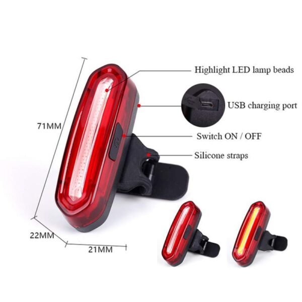 Two-Color Bicycle Tail Light - Bright, Durable, and Compact