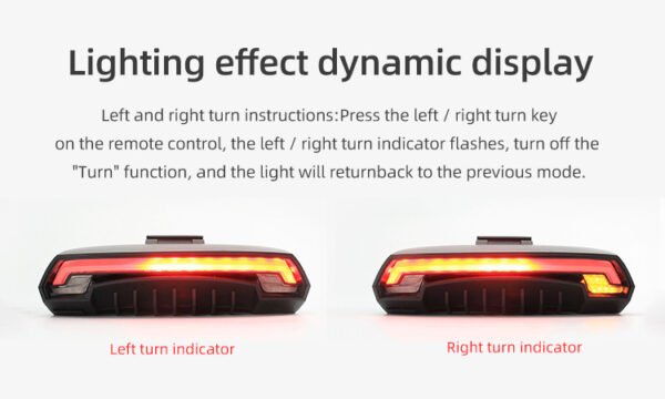 Bicycle Tail Light with Laser Safety | USB Rechargeable Brake Light