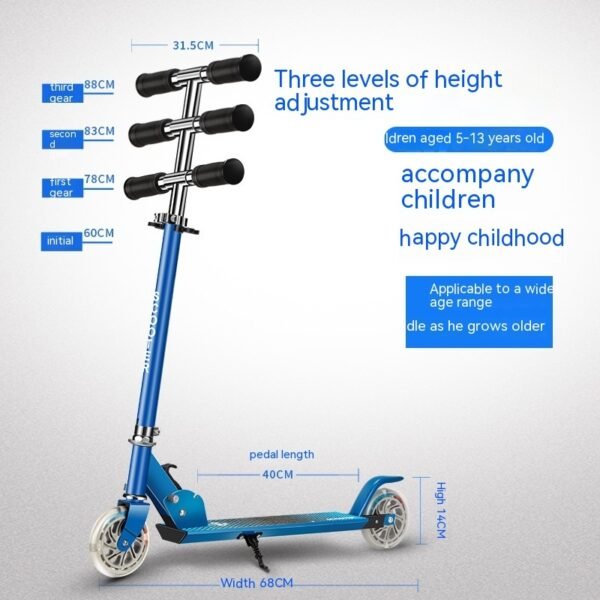 1719656542917234688.jpg Aluminum Alloy Children Scooter | Lightweight & Foldable Walker Car