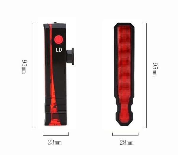 USB Cycling Bicycle Laser Tail Light | 150LUX Waterproof Rear Light