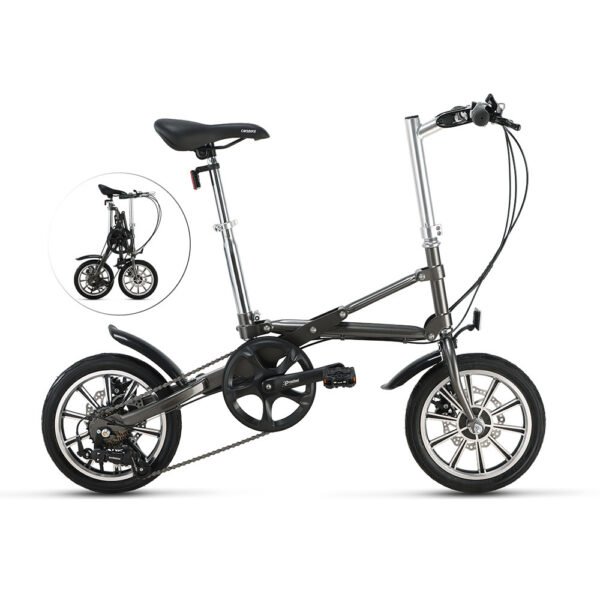 14-Inch Portable Folding Bicycle | Compact & Durable