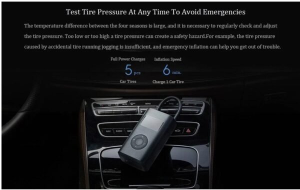 Emergency Digital Air Compressor | Portable, Fast, & Reliable