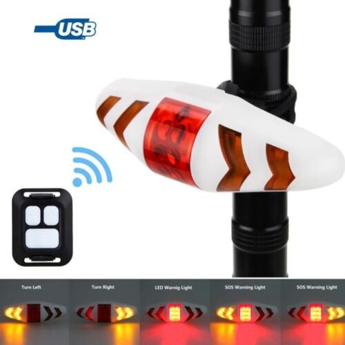 Wireless Remote Control Bicycle Taillight - LED Signal Safety Wireless Remote Control Bicycle Taillight