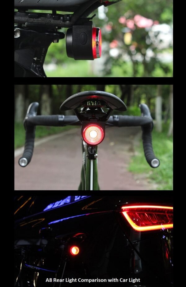 A8 Road Bike Alarm Lock | Anti-theft Alarm & LED Safety Light
