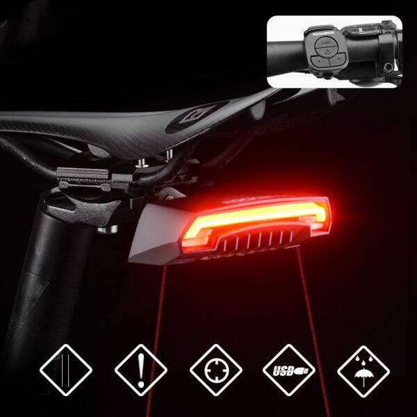 Smart Bicycle LED Tail Light with Remote | USB Rechargeable Smart Bicycle LED Tail Light with Remote Control
