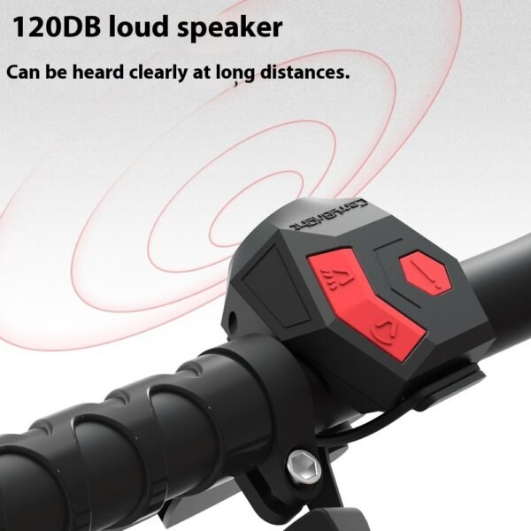 03ad2fdf-7444-4d6d-8b08-50051eff0a5e.jpg Bicycle Electronic Bell Horn | 120DB Anti-theft Alarm USB Charge
