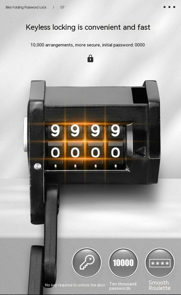 Bicycle Password Lock | Fliplock Portable Bike Security Lock